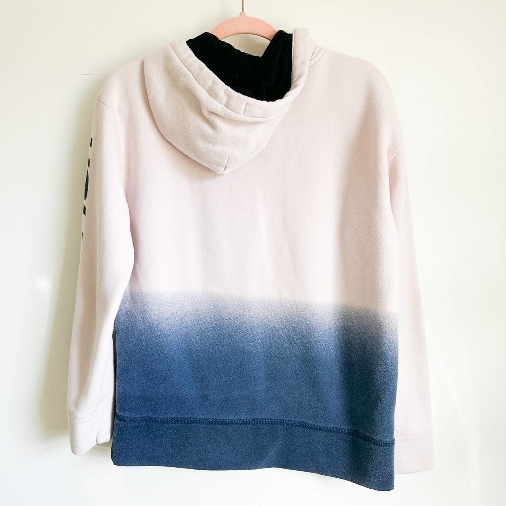 Hollister Pale Pink Blue Ombre Hoodie Hooded Pullover Sweatshirt sz XS - Picture 2 of 7